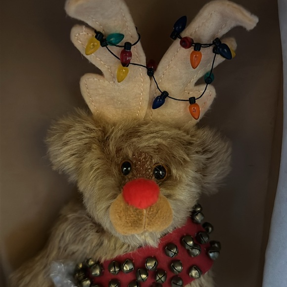 Jaymar Creations handmade Jingle Bear “Jingle Deer” 100% German mohair - Picture 5 of 11